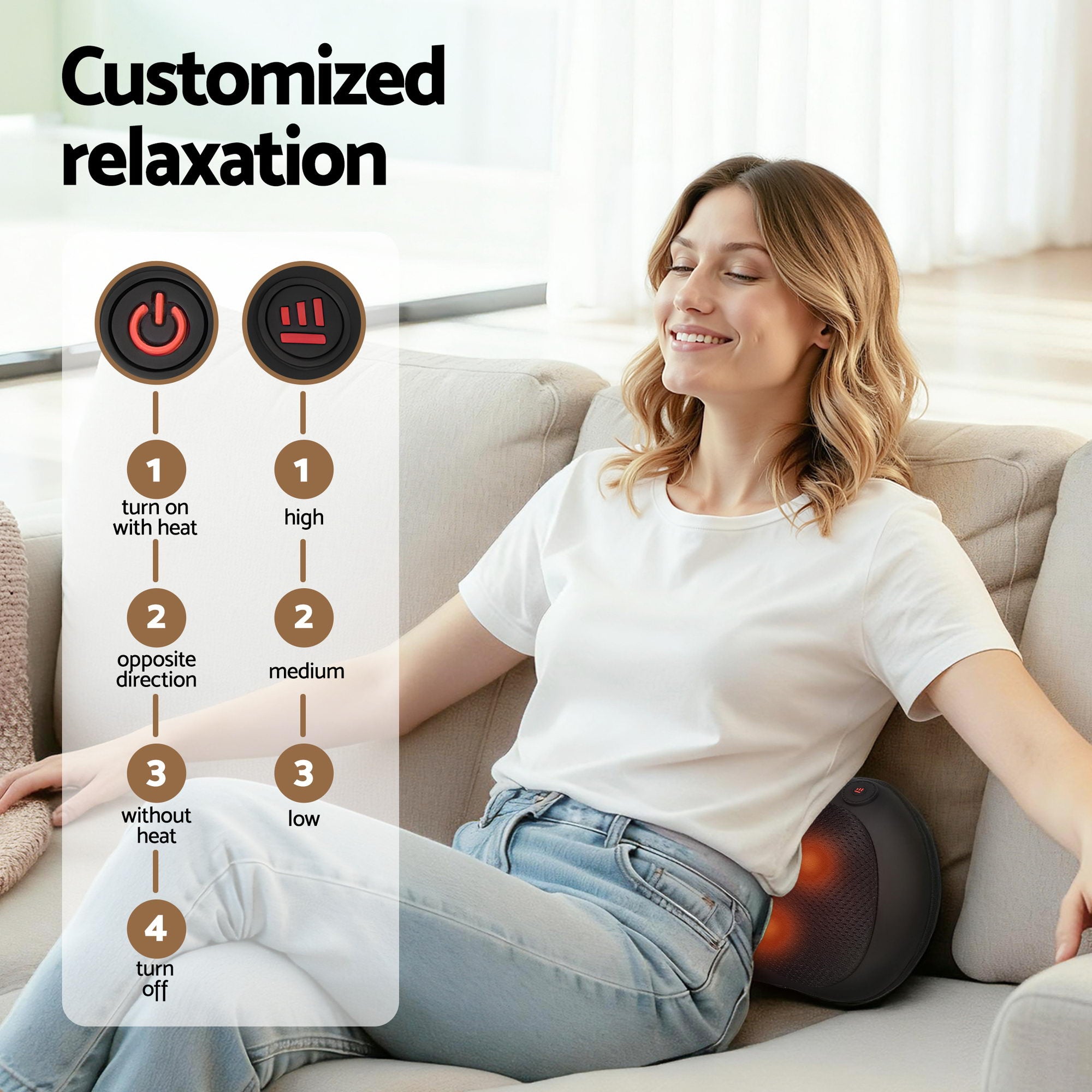 Livemor Leg & Foot Air Massager with Neck Massager – Heated Bundle