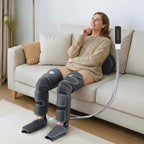Livemor Leg & Foot Air Massager with Neck Massager – Heated Bundle