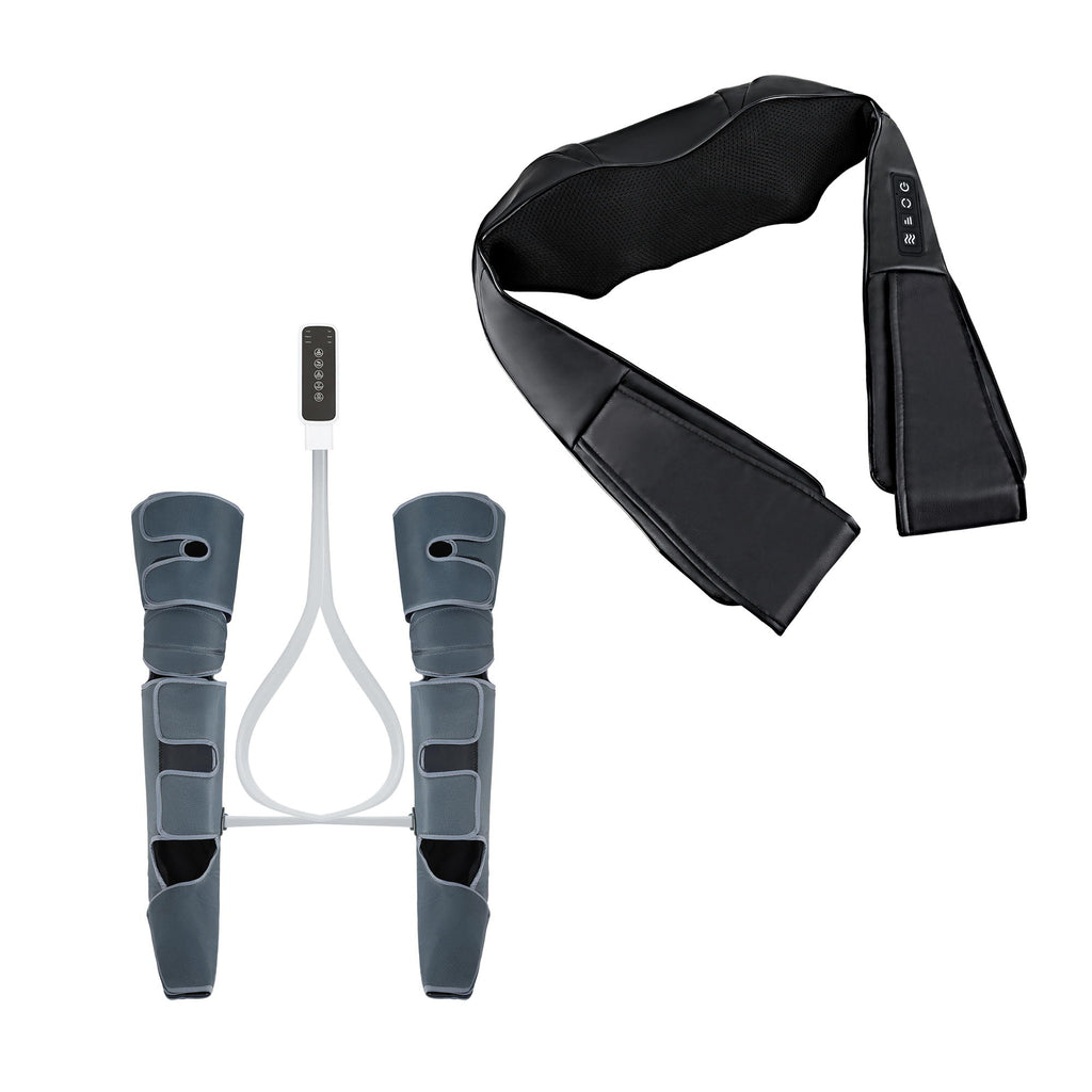 Livemor Leg & Foot Air Massager with Shiatsu Neck Massager – Heated