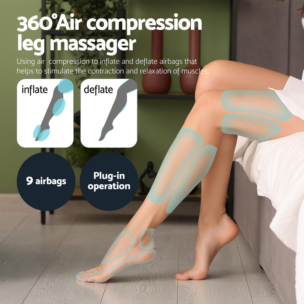 Livemor Leg & Foot Air Massager with Shiatsu Neck Massager – Heated