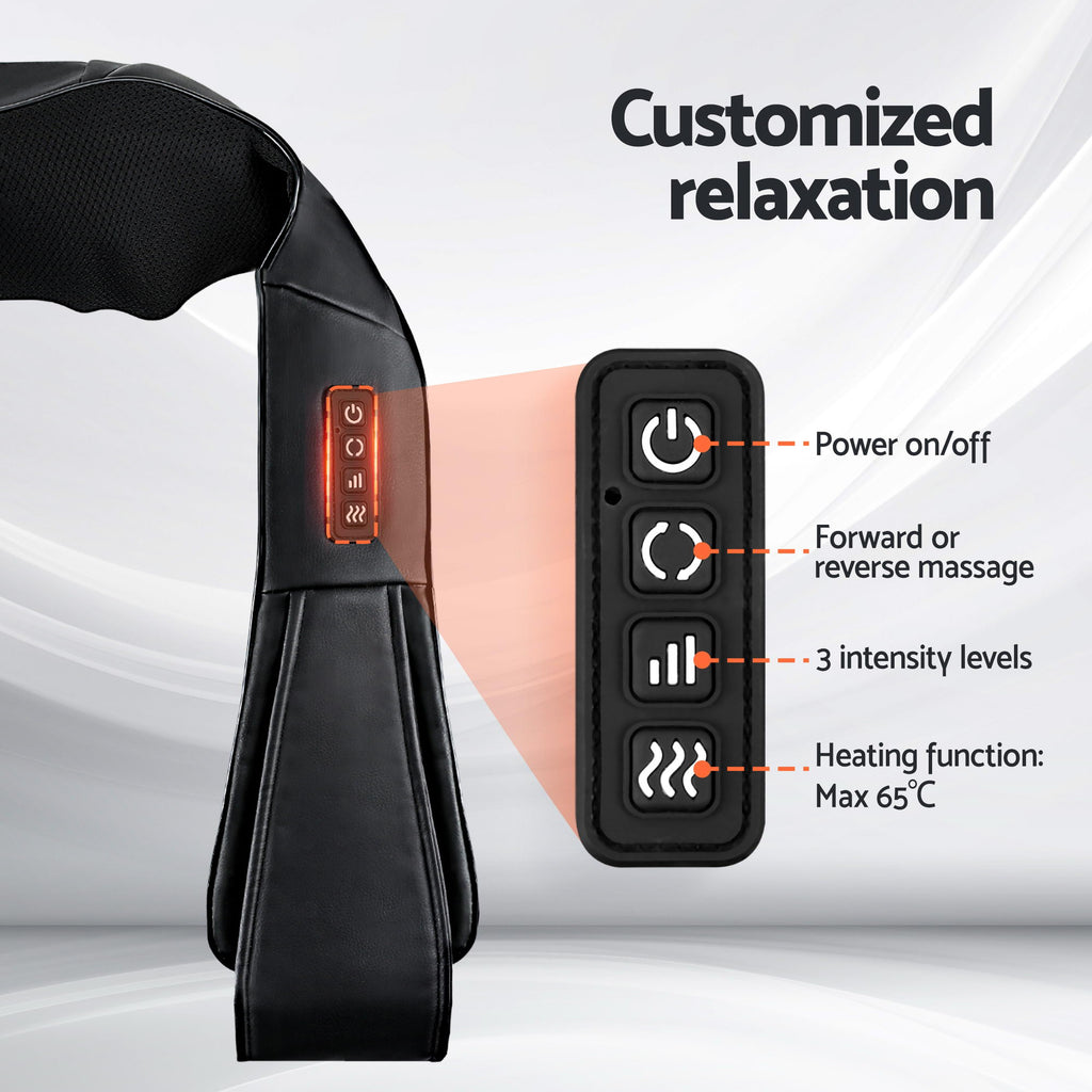 Livemor Leg & Foot Air Massager with Shiatsu Neck Massager – Heated