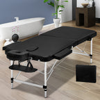 Zenses Portable Massage Table – 70cm, 2-Fold, Aluminium, Black
