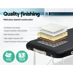 Zenses Portable Massage Table – 75cm, 2-Fold, Aluminium, Black