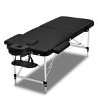 Zenses Portable Massage Table – 75cm, 2-Fold, Aluminium, Black