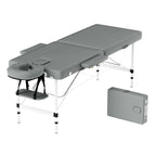 Zenses Portable Massage Table – 55cm, 2-Fold, Aluminium, Grey