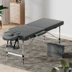 Zenses Portable Massage Table – 55cm, 2-Fold, Aluminium, Grey
