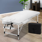 Zenses Portable Massage Table – 75cm, 2-Fold, Aluminium, White