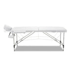 Zenses Portable Massage Table – 75cm, 2-Fold, Aluminium, White