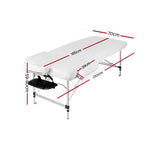 Zenses Portable Massage Table – 70cm, 3-Fold, Aluminium, Black
