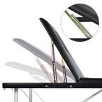 Zenses Portable Massage Table – 80cm, 3-Fold, Aluminium, Black