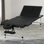 Zenses Portable Massage Table – 85cm, 3-Fold, Aluminium, Black