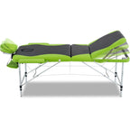 Zenses Portable Massage Table – 75cm, 3-Fold, Aluminium, Green