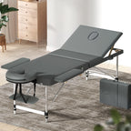 Zenses Portable Massage Table – 75cm, 3-Fold, Aluminium, Grey