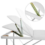 Zenses Portable Massage Table – 75cm, 3-Fold, Aluminium, White