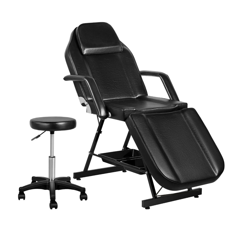Zenses Adjustable Massage Table & Salon Chair – 3-Fold, Black