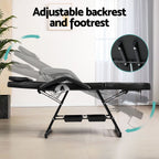 Zenses Adjustable Massage Table & Salon Chair – 3-Fold, Black
