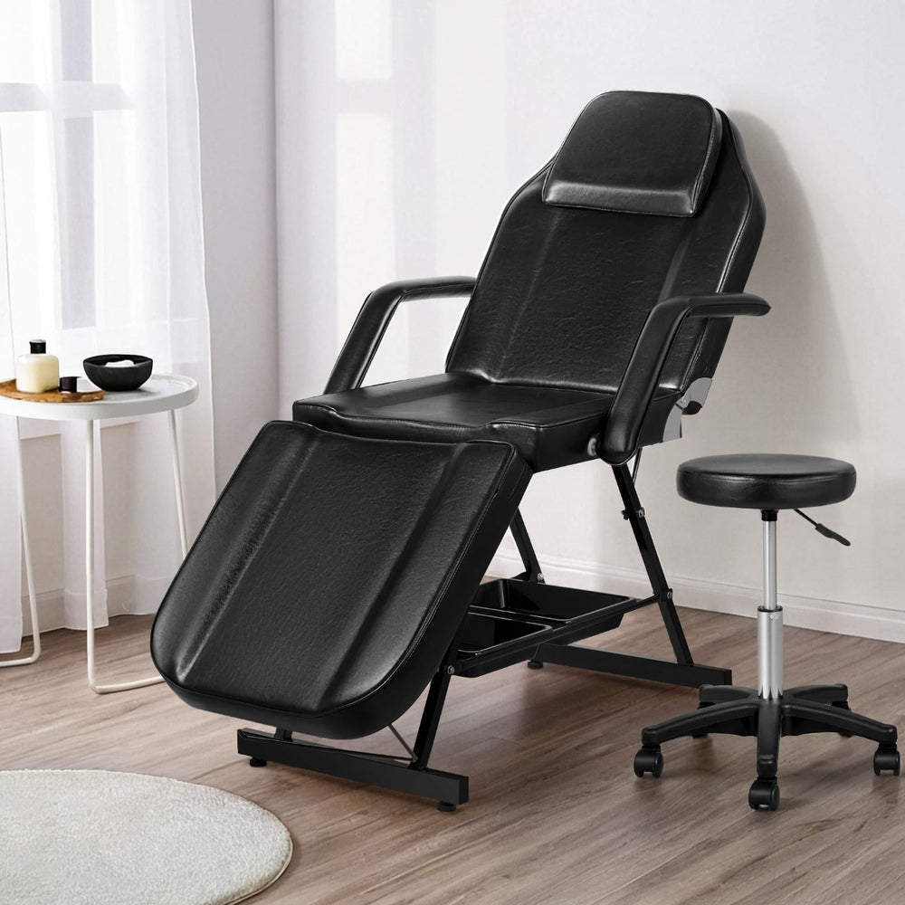 Zenses Adjustable Massage Table & Salon Chair – 3-Fold, Black