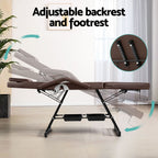 Zenses Adjustable Massage Table & Salon Chair – 3-Fold, Brown