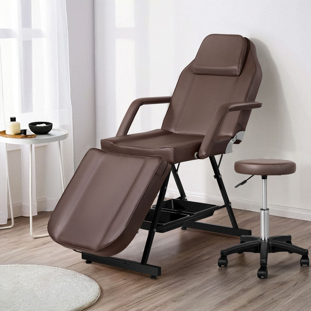 Zenses Adjustable Massage Table & Salon Chair – 3-Fold, Brown