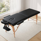 Zenses Portable Massage Table – 70cm, 2-Fold, Wooden, Black