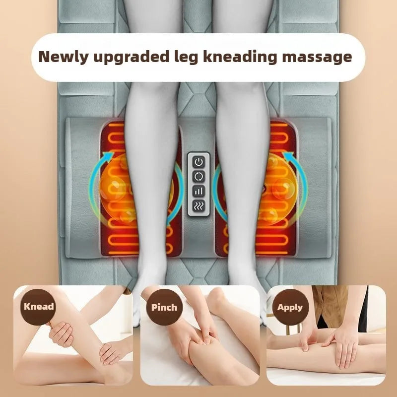 Full Body Massage Mattress – Heat, Airbag & Kneading, Grey