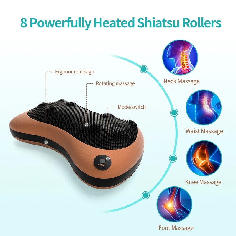 Electric Shiatsu Neck & Back Massage Pillow