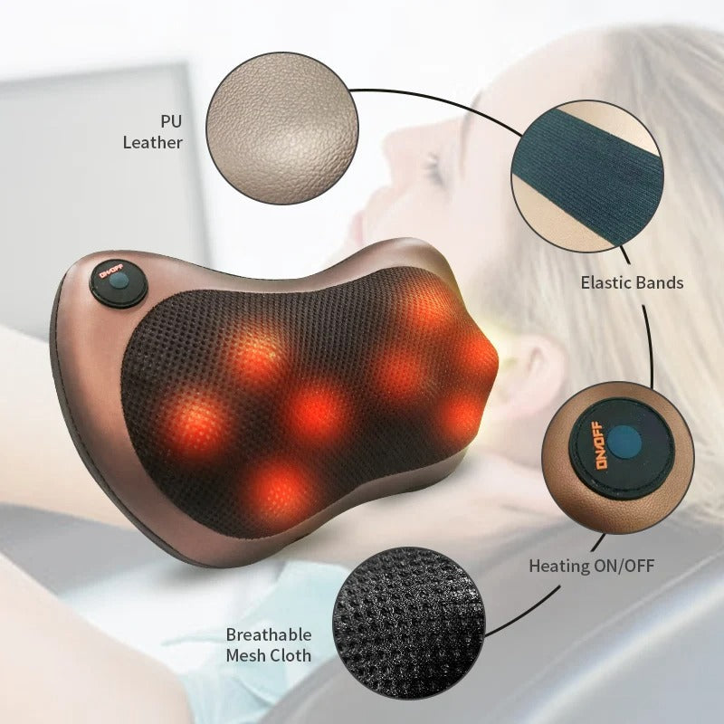 Electric Shiatsu Neck & Back Massage Pillow
