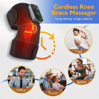 Cordless Heated Knee Massager – Vibration, Black
