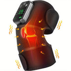Cordless Heated Knee Massager – Vibration, Black
