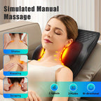 Heated Neck & Back Massage Pillow – 3D Kneading