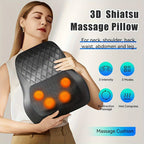 Heated Neck & Back Massage Pillow – 3D Kneading
