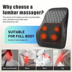 Heated Neck & Back Massage Pillow – 3D Kneading
