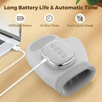 5-Level Electric Hand Massager with Hot Compress – Grey