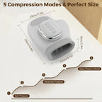 5-Level Electric Hand Massager with Hot Compress – Grey