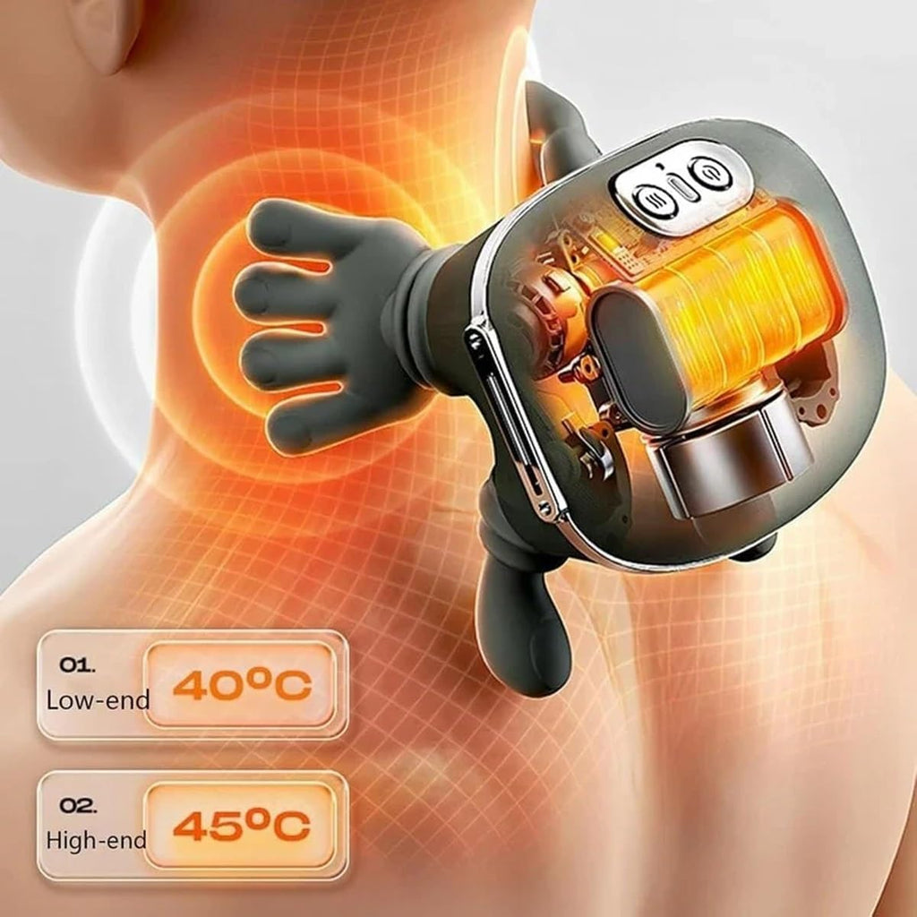 Shiatsu Neck, Back & Shoulder Massager – 3D Kneading, USB, Green