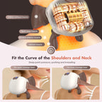 Cordless 4D Neck & Shoulder Massager with Heat – 3 Levels, White