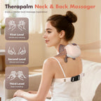 Cordless 4D Neck & Shoulder Massager with Heat – 3 Levels, White