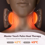Cordless 4D Neck & Shoulder Massager with Heat – 3 Levels, White