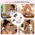 Cordless 4D Neck & Shoulder Massager with Heat – 3 Levels, White