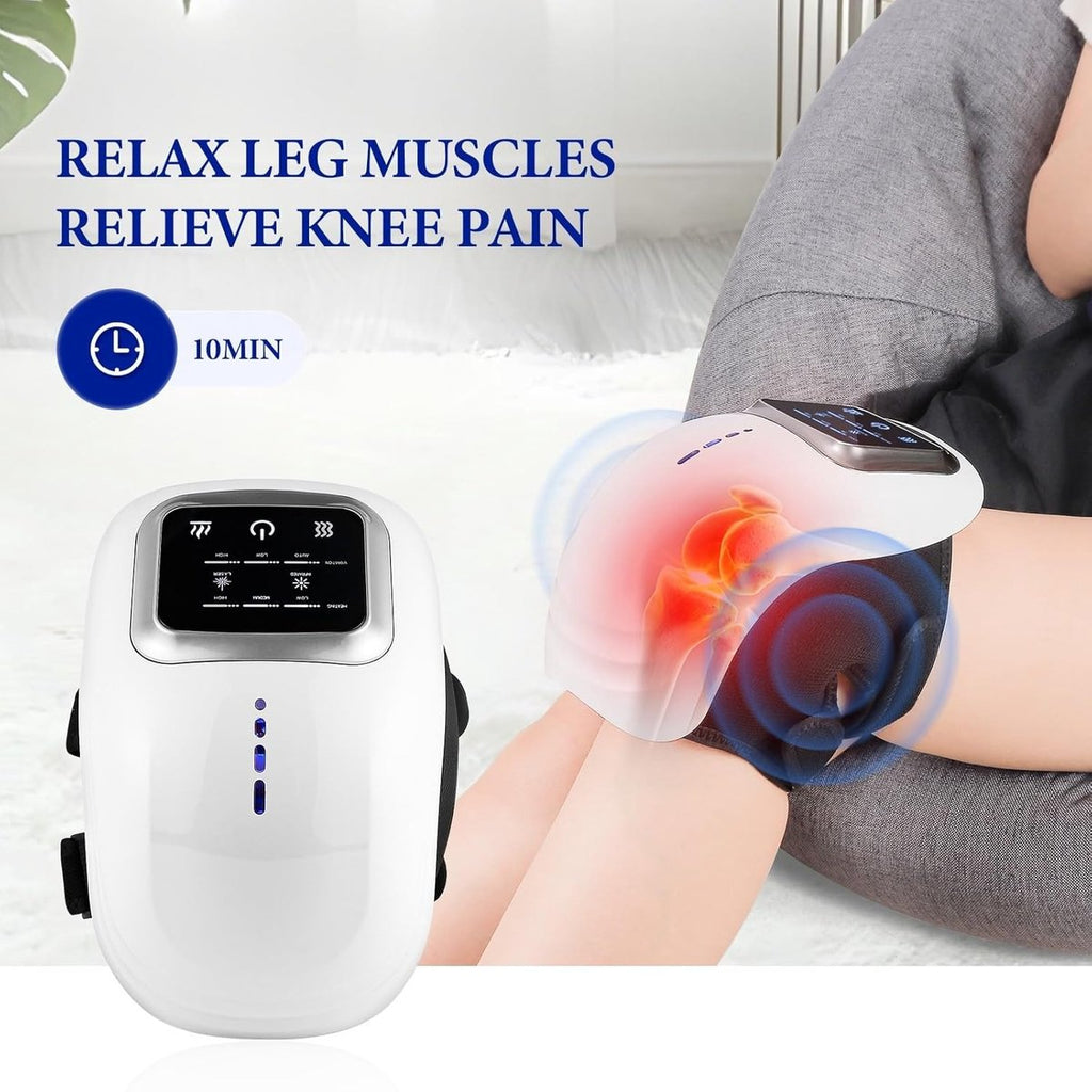 Rechargeable cordless knee massager - LED screen - For swollen and painful joints - 3 intensity levels - Temperature control