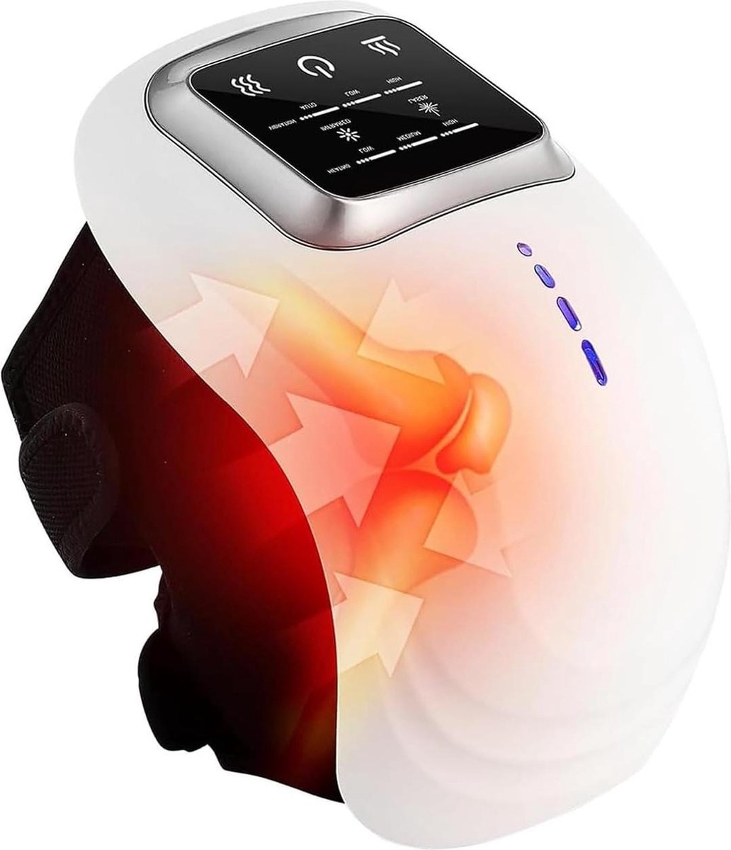 Rechargeable cordless knee massager - LED screen - For swollen and painful joints - 3 intensity levels - Temperature control