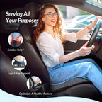 Honeycomb Gel & Memory Foam Car Wedge Cushion – Breathable, Black