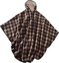 Wheelchair Blanket Adult Fleece-Lined Cape with Hood, Winter Poncho Coat for Women and Men, Warm Blanket