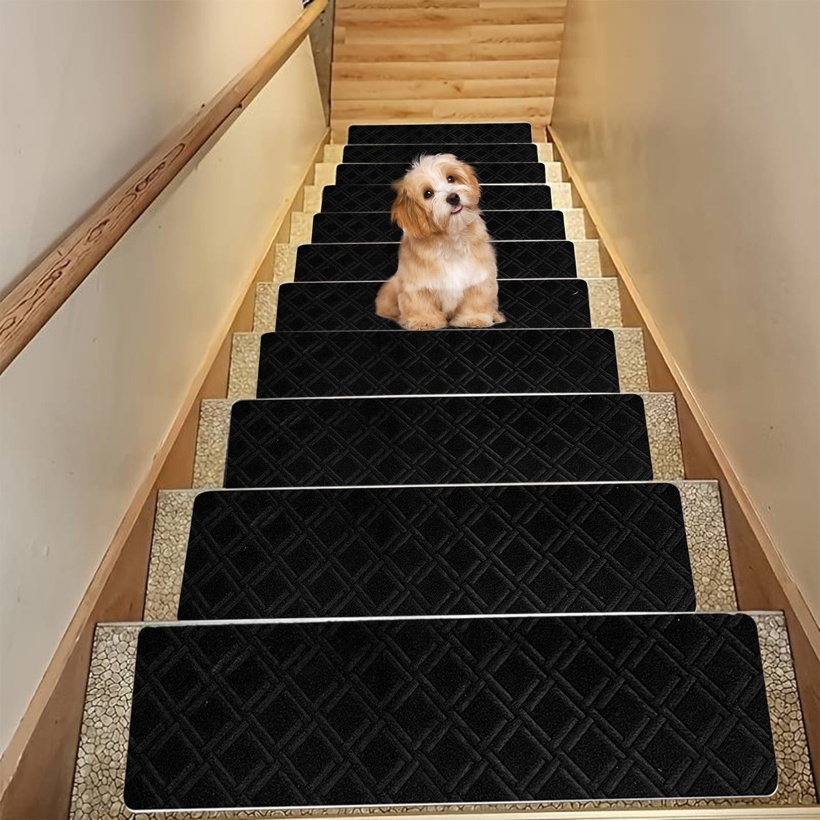 Non-Slip Carpet Stair Treads for Wooden Steps – Washable, Multicolour