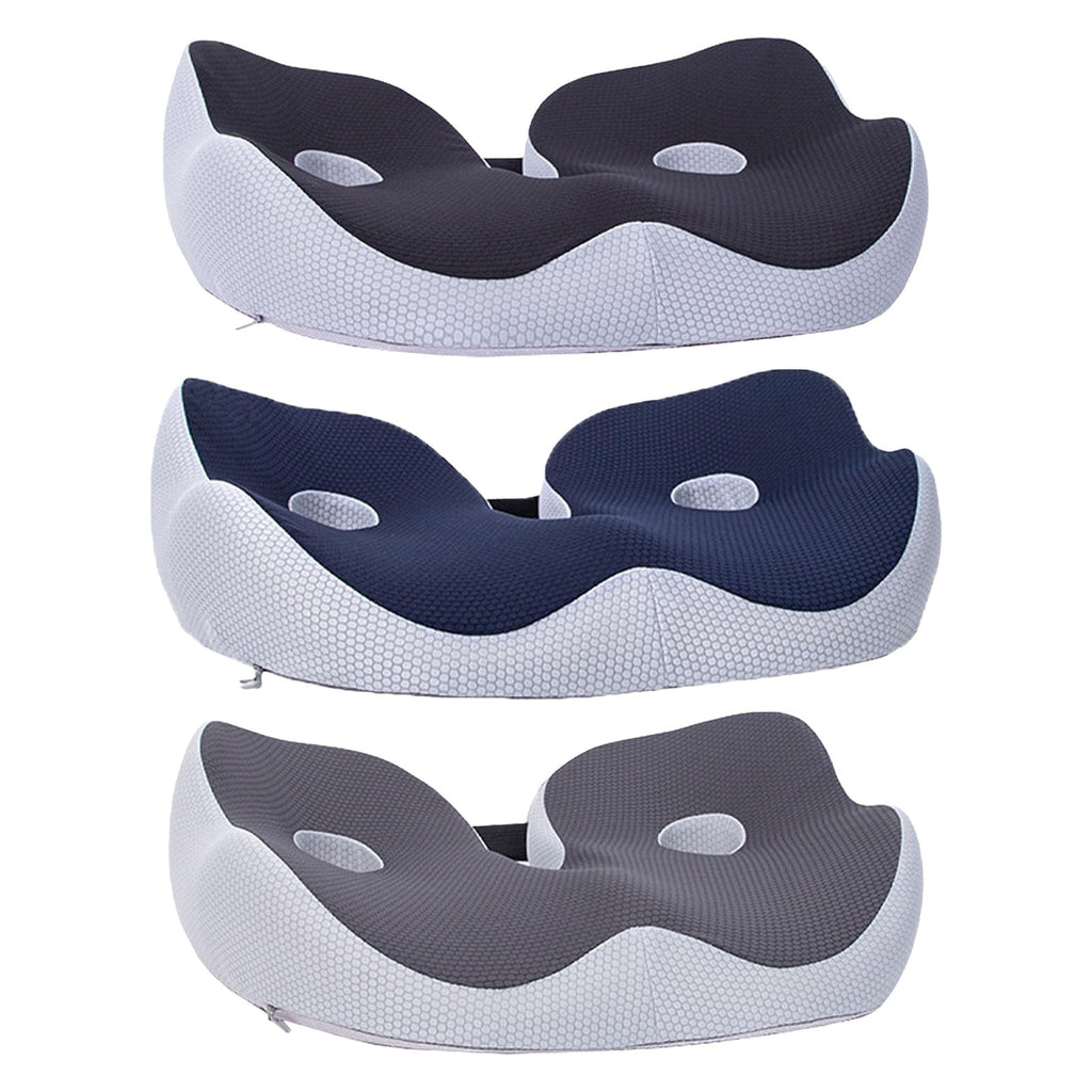 Seat Cushion, Seat Cushion for Sit Bone and Back Pain Relief, Butt, Tailbone, Hip, Hamstring, Posture Support, Memory Foam Comfort Ischial Tuberosity Pillow (Black) 15.4x18.9x5.5 15.4" x 18.9" x 5.5" Black