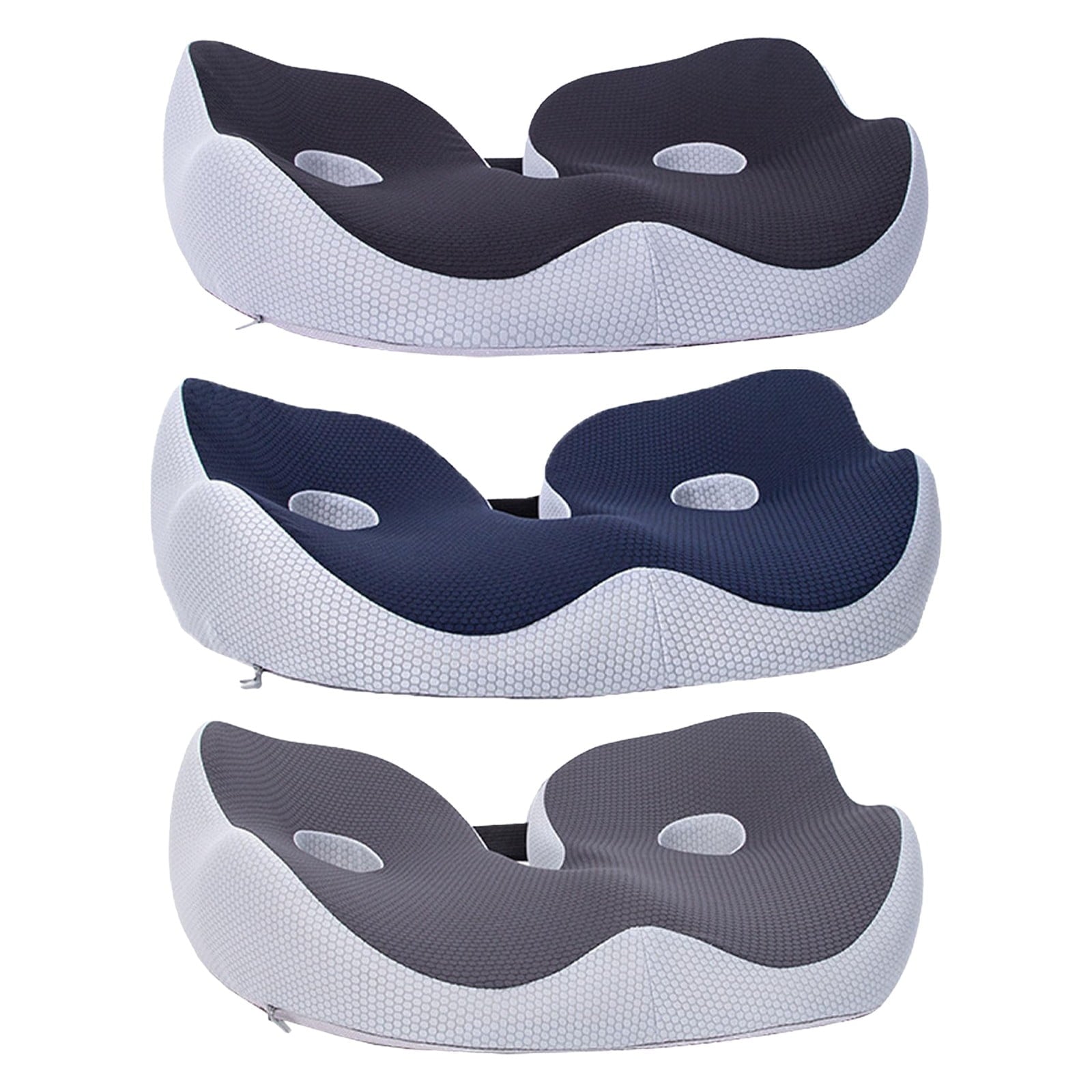 Seat Cushion, Seat Cushion for Sit Bone and Back Pain Relief, Butt, Tailbone, Hip, Hamstring, Posture Support, Memory Foam Comfort Ischial Tuberosity Pillow (Black) 15.4x18.9x5.5 15.4" x 18.9" x 5.5" Black
