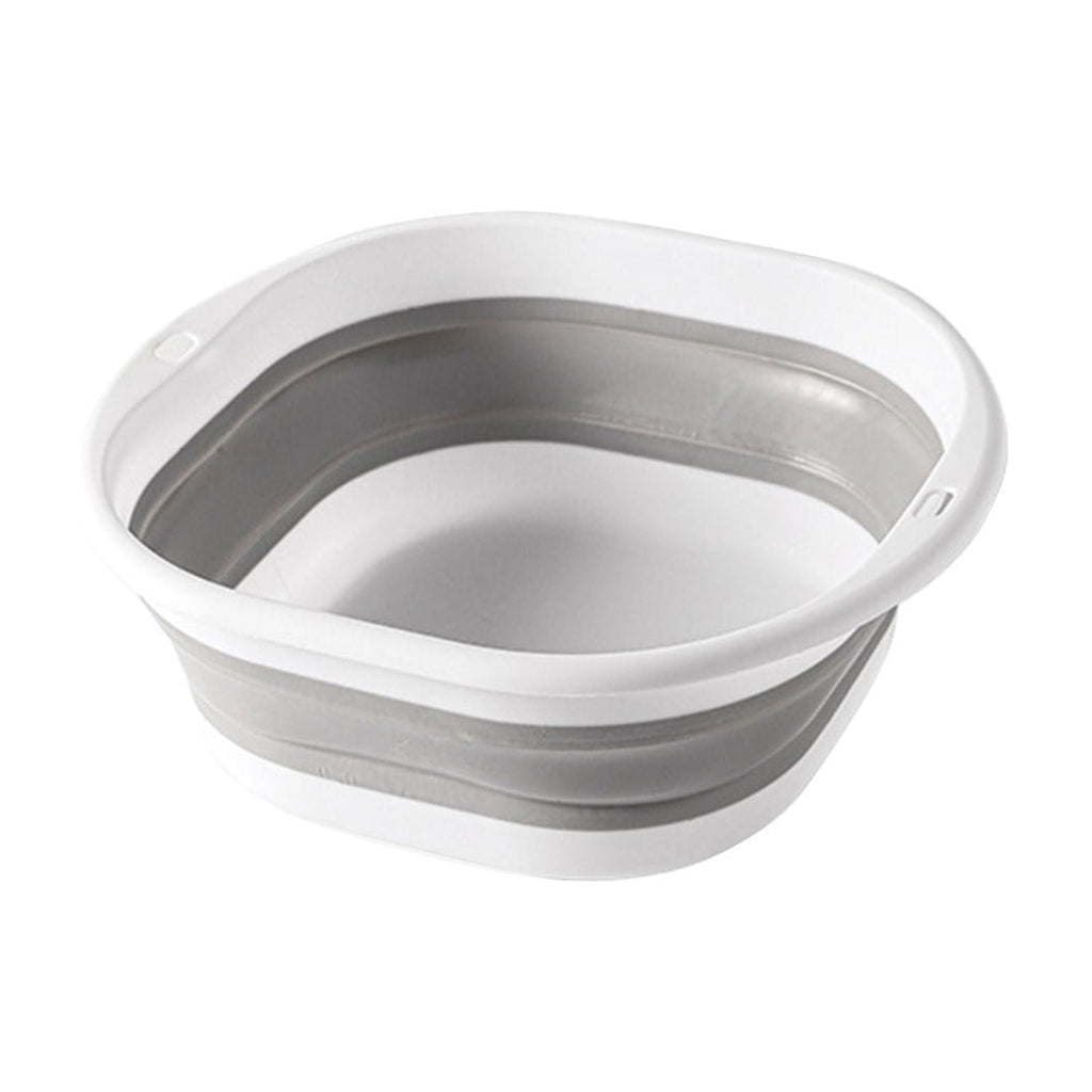 Foldable Massage Foot Bath Bucket with Retractable Design,Portable and Large Capacity for Home Use,Silicone Material with Anti-Slip Bottom,Heat Retention,Ideal for Relaxation and Spa. Gray
