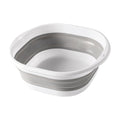 Foldable Massage Foot Bath Bucket with Retractable Design,Portable and Large Capacity for Home Use,Silicone Material with Anti-Slip Bottom,Heat Retention,Ideal for Relaxation and Spa. Gray