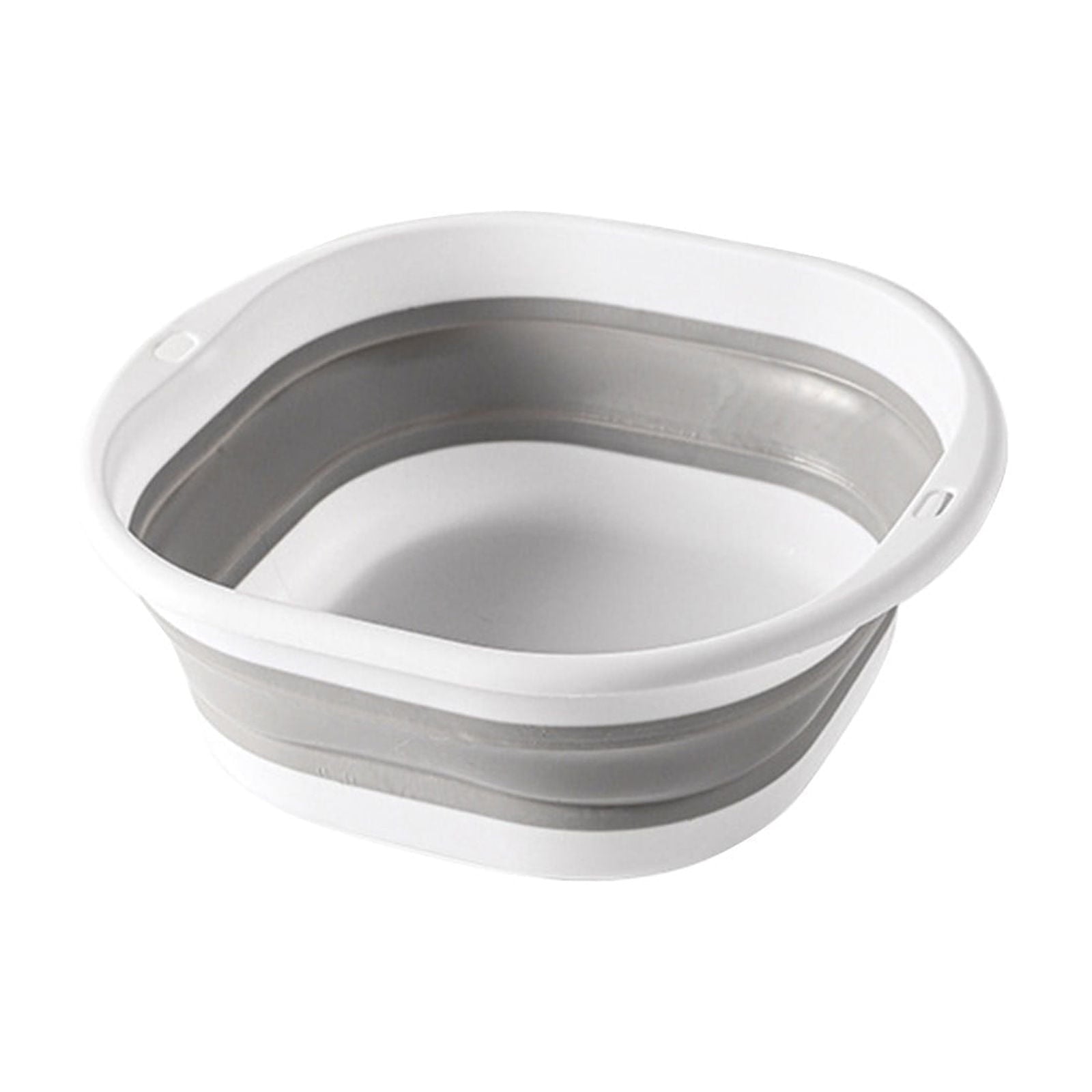 Foldable Massage Foot Bath Bucket with Retractable Design,Portable and Large Capacity for Home Use,Silicone Material with Anti-Slip Bottom,Heat Retention,Ideal for Relaxation and Spa. Gray