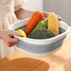 Foldable Foot Bath Bucket – Portable, Heat-Retaining, Grey